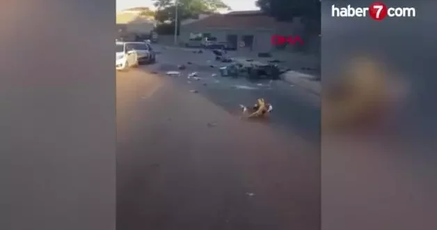 Kadıköy de motosiklet aydınlatma direğine çarptı