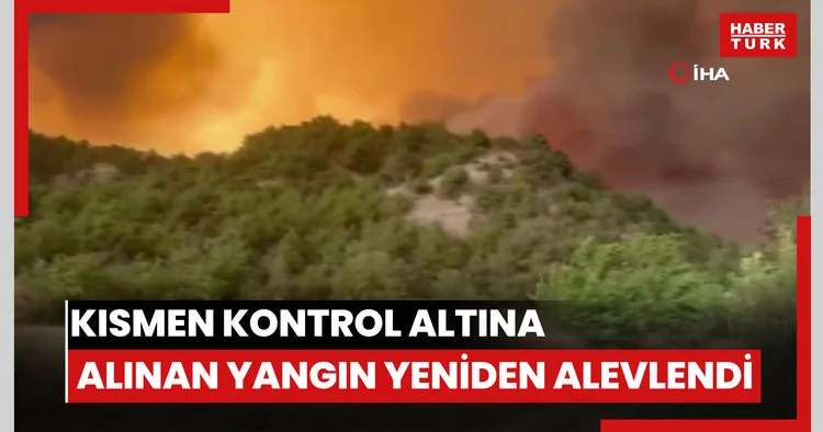 Bilecik te kısmen kontrol altına alınan yangın yeniden alevlendi