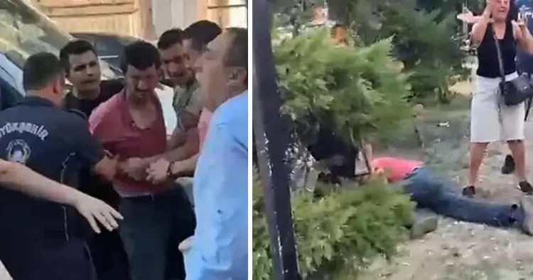 Zabıta ekipleri seyyar satıcıya dayak atıp yüzüne biber gazı sıktı