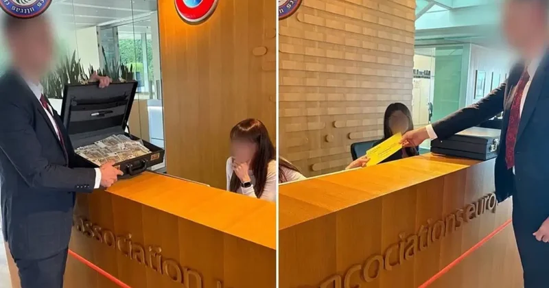 UEFA ya bir çanta para götürdüler: Hepsi sahte çıktı