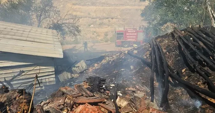 Akçadağ’da odunluk yangını korkuttu