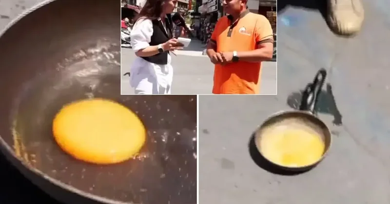 Canlı yayında bir garip yumurta pişirme deneyi! İzleyenler pek inanmadı