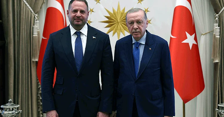 Cumhurbaşkanı Erdoğan, Ukrayna Devlet Başkanlığı Ofisi Başkanını kabul etti