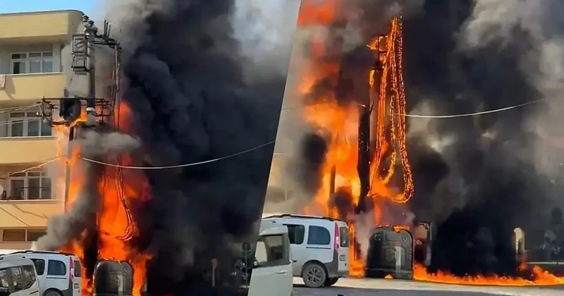 Mahallenin ortasındaki trafo bomba gibi patladı! Büyük panik yaşandı Sözcü Gazetesi
