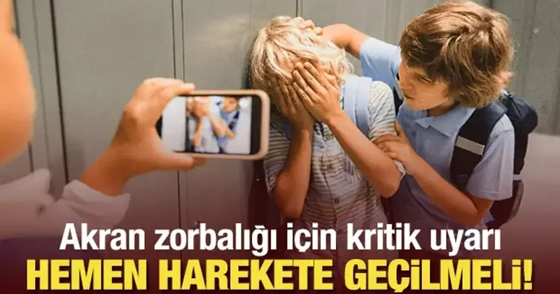 Akran zorbalığı için kritik uyarı: Hemen harekete geçilmeli!