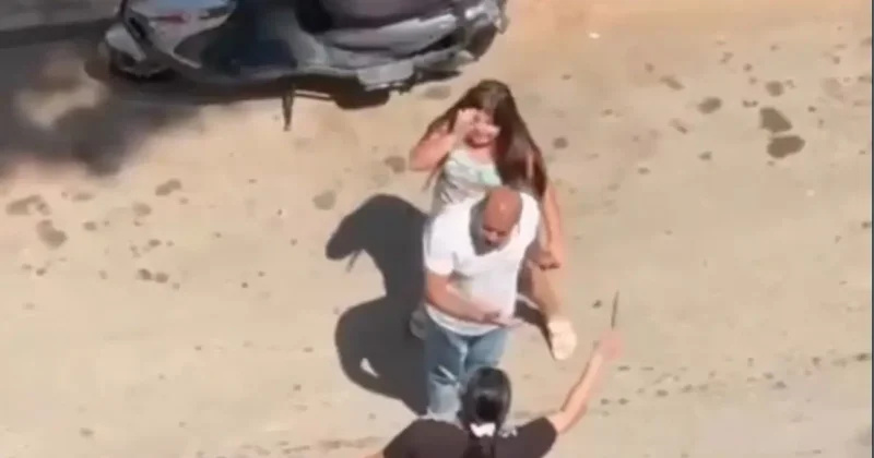 Bıçakla öz evladını kovaladı, küçük kızın feryatları sokağı inletti