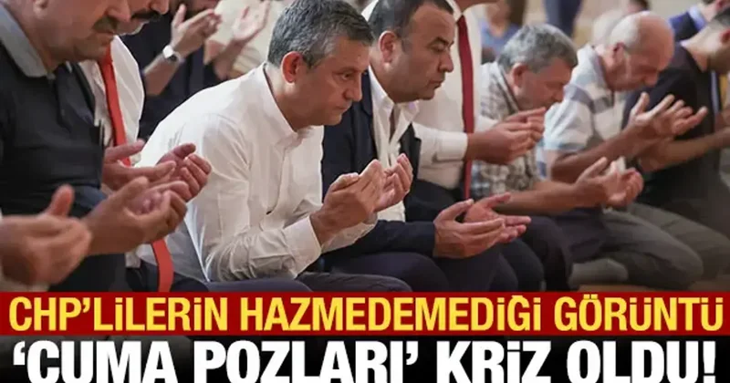 Özgür Özel in partilileri kızdıran pozları : Cuma namazı görüntüleri tartışma yarattı!