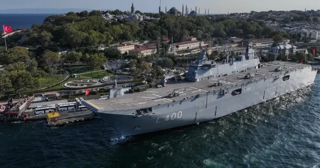 TCG Anadolu Sarayburnu’na demirledi VİDEO İZLE