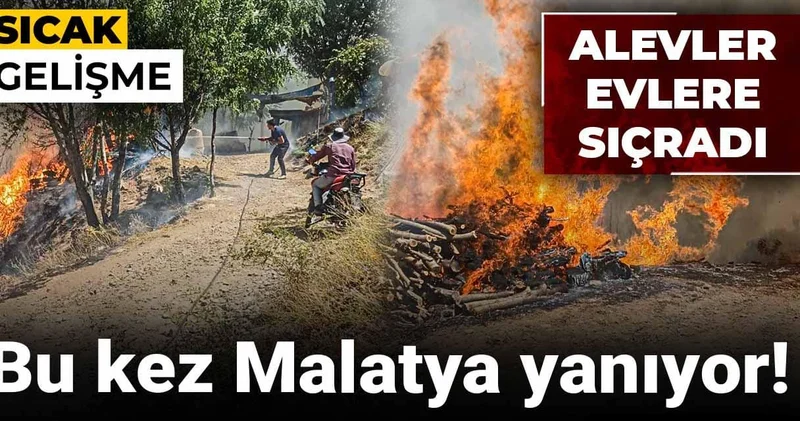 Bu kez Malatya yanıyor! Alevler evlere sıçradı