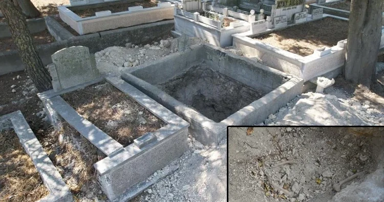 İstanbul un bir ilçesine defineciler dadandı... Mahalleli isyan etti! Kemiklerini çalmadık, duruyor