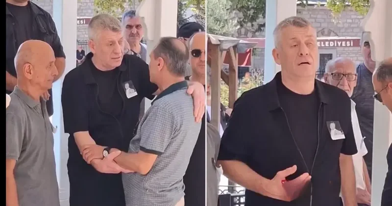 Metin Şentürk, kardeşi Bayram Şentürk ü son yolculuğuna uğurluyor