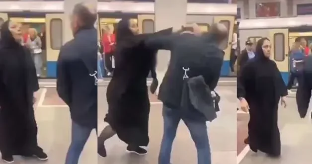 Rusya da İslam düşmanını perişan ettiler! Başörtülü kadınlardan cesur direniş