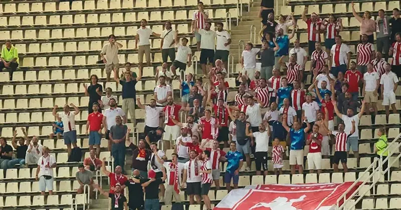 Samsunspor fans cleaned the stands after Panathinaikos game in Athens