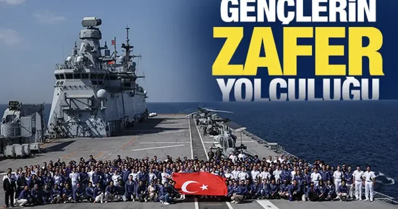 Gençlerin TCG Anadolu gemisiyle Zafer Yolculuğu gururu