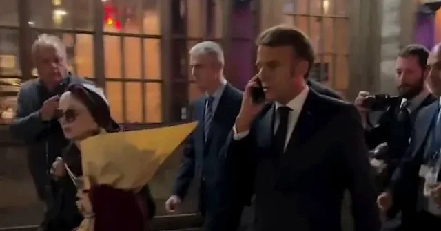 Macron Trump ın konvoyu nedeniyle New York sokaklarında mahsur kaldı VİDEO İZLE