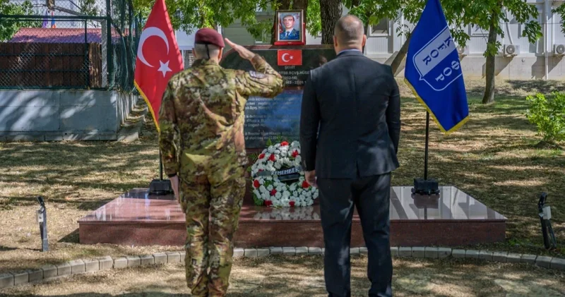 KFOR, Kosova da şehit olan Türk askeri Hüseyin Kutlu yu andı