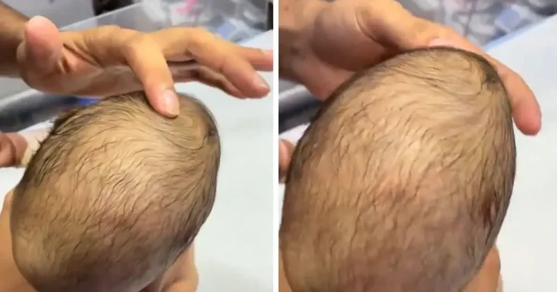 Yeni doğan bebeğin bıngıldağına basan doktorun gördüğü manzara korkunç