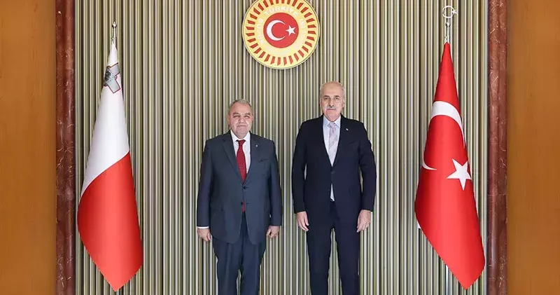 TBMM Başkanı Kurtulmuş, Malta Temsilciler Meclisi Başkanı Farrugia ile bir araya geldi