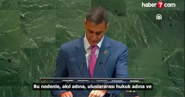İspanya Başbakanı Sanchez: Filistin Birleşmiş Milletler e tam üye olmalı