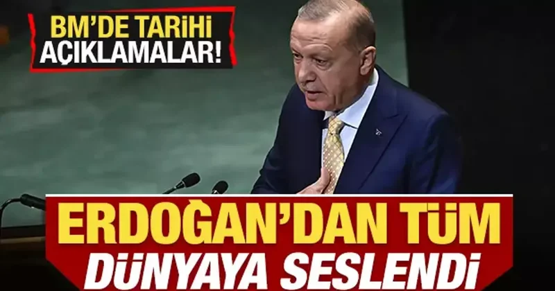 Erdoğan dan BM de tarihi Filistin açıklaması! Tüm dünyaya seslendi