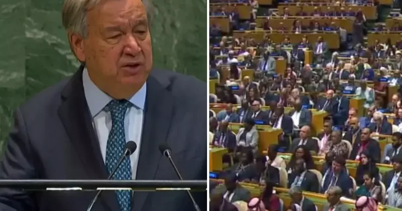 Tarihi oturumda BM Genel Sekreteri Guterres in sözleriyle salon buz kesti