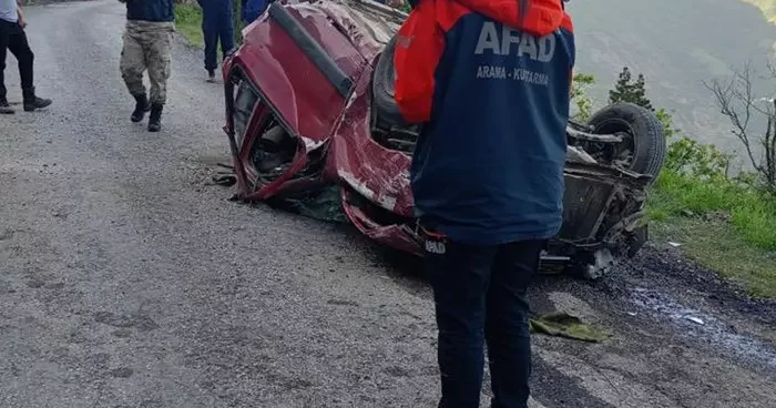 Gümüşhane de feci kaza! 2 kişi yaralandı