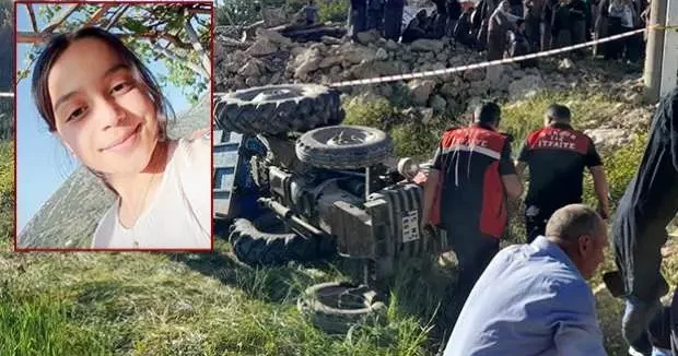 Burdur haberleri Burdur da kahreden kaza: Devrilen traktördeki Edanur öldü! 24 Mayıs 2025