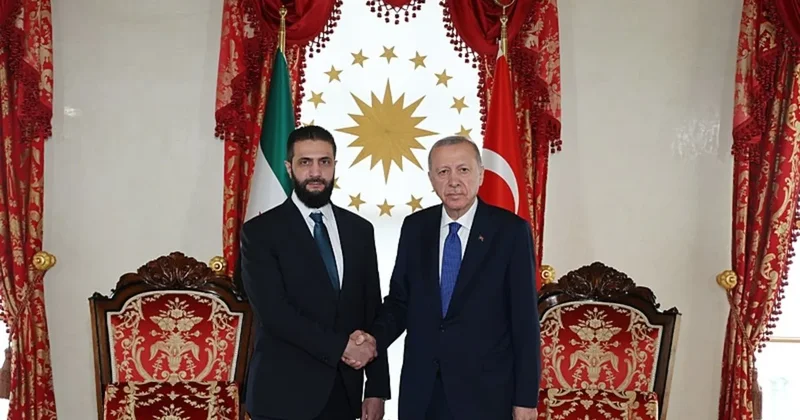 Son dakika: Başkan Erdoğan Dolmabahçe de Şara ile bir araya geldi