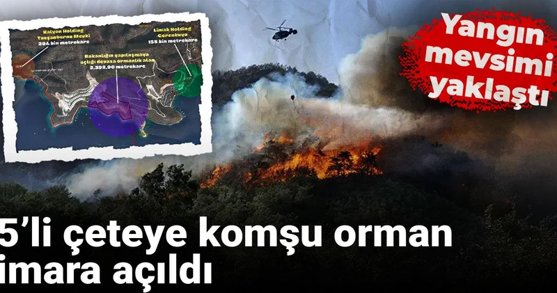 Yangın mevsimi yaklaştı: 5’li çeteye komşu orman imara açıldı