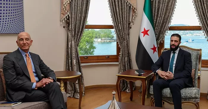 Suriye Cumhurbaşkanı Şara, ABD nin Ankara Büyükelçisi Barrack ile görüştü