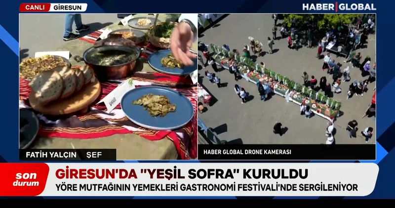 Giresun’da “yeşil sofra” kuruldu