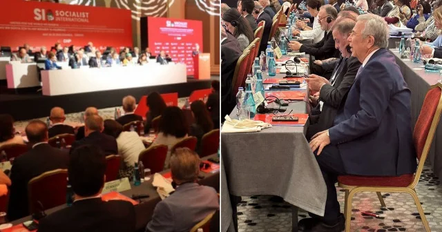 Milliyetçi olduğu sanılan Mansur Yavaş CHP nin Sosyalist Enternasyonal toplantısına katıldı Politika Haberleri