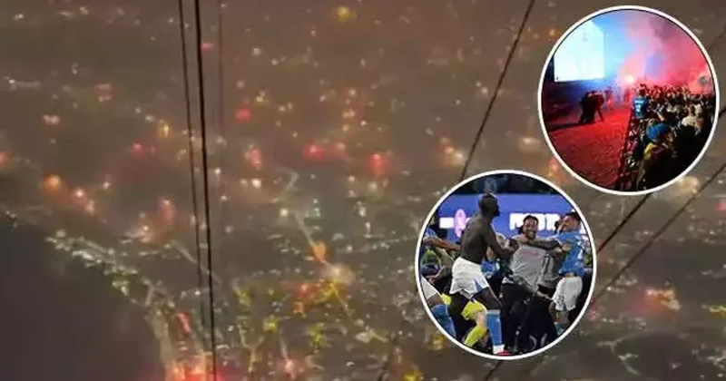 Napoli nin şampiyonluk kutlamalarında inanılmaz manzara! Fanatik Spor Haberleri Video