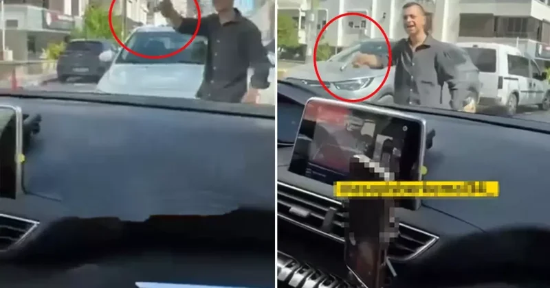 Tartıştığı kadın sürücülere silah çekti: İnin lan aşağıya
