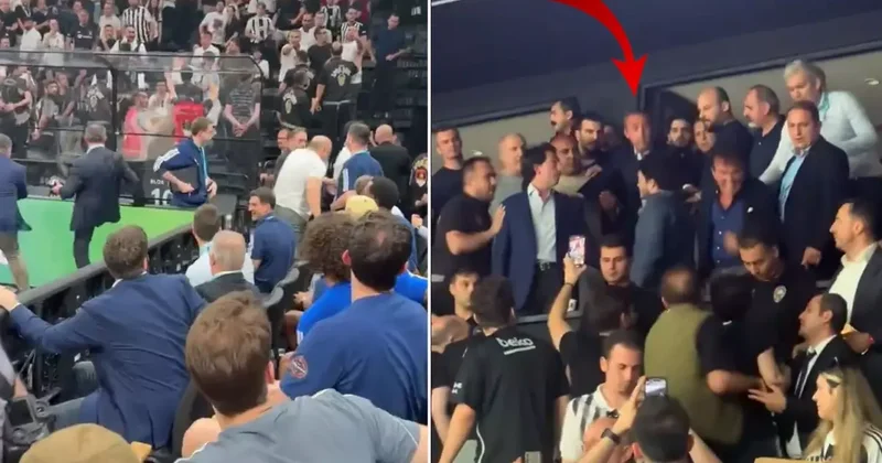 Basket derbisinde ortalık karıştı! İşte Ali Koç un Beşiktaş taraftarlarıyla tartıştığı anlar