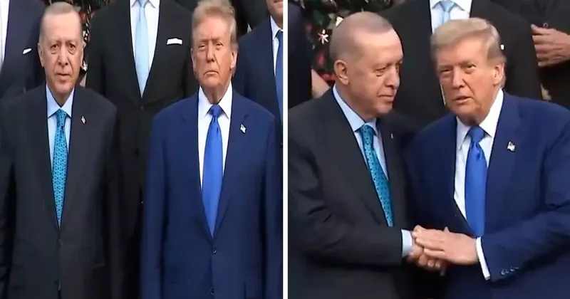 Cumhurbaşkanı Erdoğan ve ABD Başkanı Trump, NATO Zirvesi nde yan yana geldi