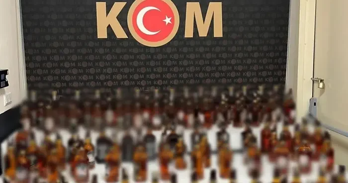 Polisten bağ evine sahte bandrollü alkol baskını