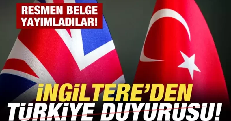 İngiltere den son dakika Türkiye duyurusu! Kilit ortak