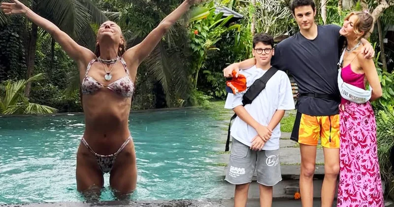 Çağla Şıkel ailesiyle Bali nin tadını çıkarıyor Sözcü Gazetesi