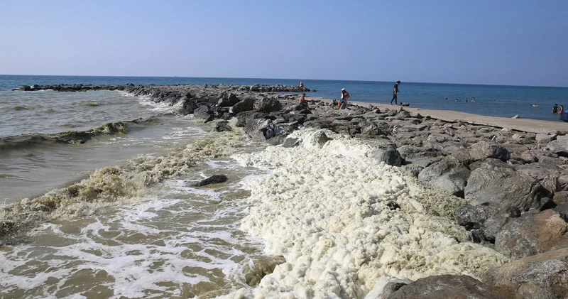 Hatay da deniz kıyısında görülen beyaz köpük tabakasının sırrı çözüldü