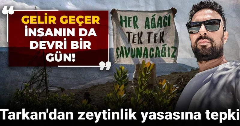 Tarkan dan zeytinlik yasasına tepki: Gelir geçer insanın da devri bir gün!