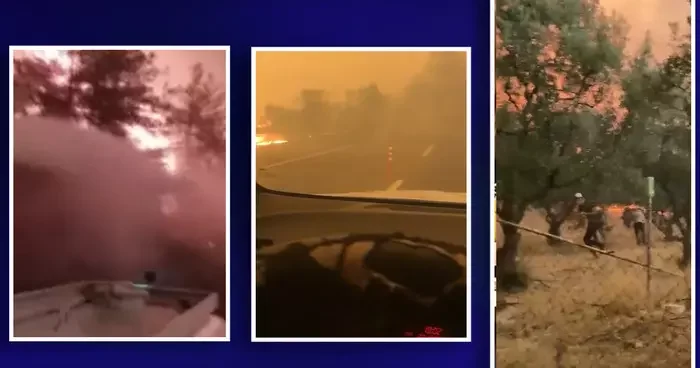Görüntüler ortaya çıktı! Çığlıklar her yeri inletti, cehennem gibi... Abi çıkmamız lazım, ortada kaldık