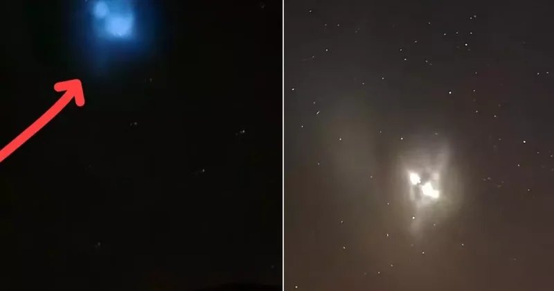 Gökyüzünde esrarengiz mavi ışık! Bir çok ilde görüldü