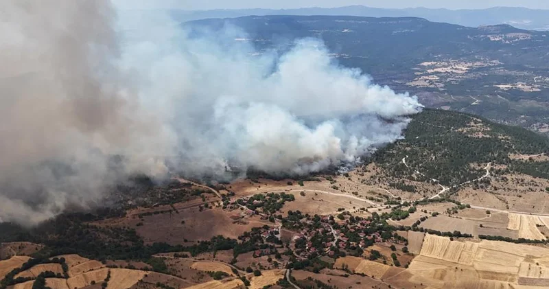 Karabük te orman yangını! Alevler yerleşim yerlerine doğru ilerliyor