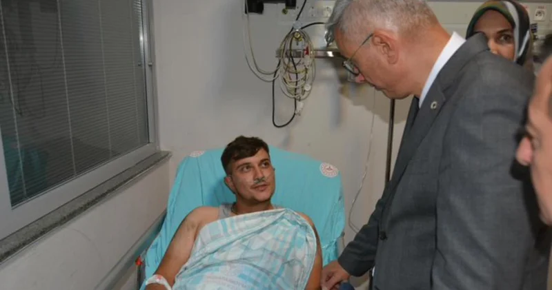 Bakan Memişoğlu, Eskişehir deki yangında yaralanan işçileri ziyaret etti: Yalnızca bir yalarımızın tedavisi devam ediyor, diğerleri taburcu edildi