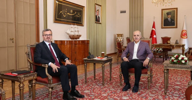 TBMM Başkanı Kurtulmuş İletişim Başkanı Duran ı kabul etti Politika Haberleri