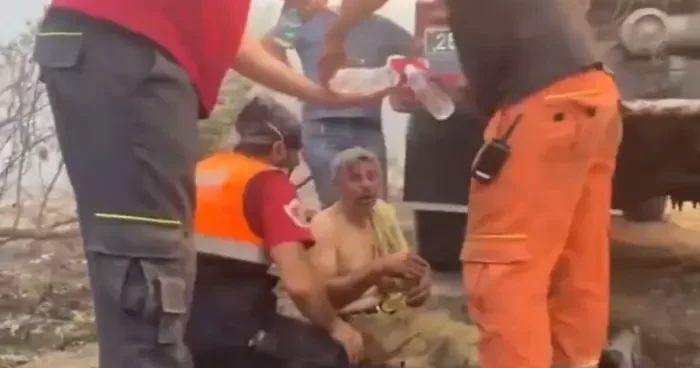 Orman işçisi, Eskişehir deki yangında alevlerin ortasından kurtarıldı