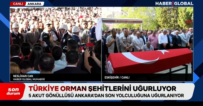 Türkiye orman şehitlerini uğurluyor