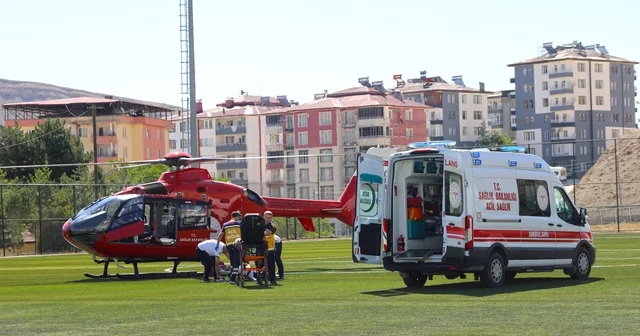 Malatya da ambulans helikopter kalp krizi geçiren hasta için havalandı Malatya Haberleri