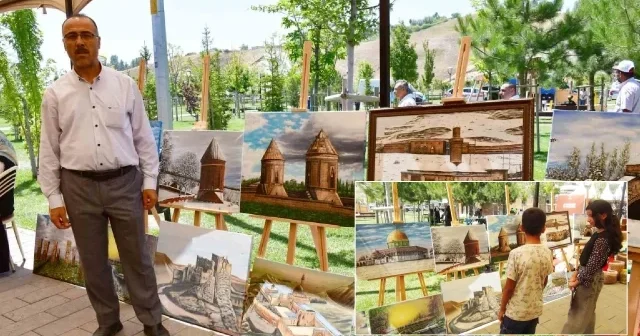 Cami imamından yağlı boya sergisi Bitlis Haberleri